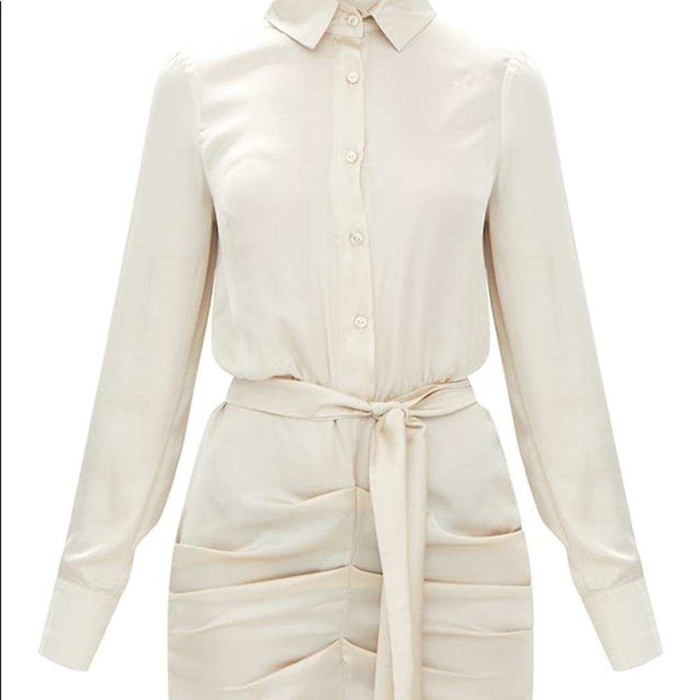 Pretty Little Thing Ruched Shirt Dress